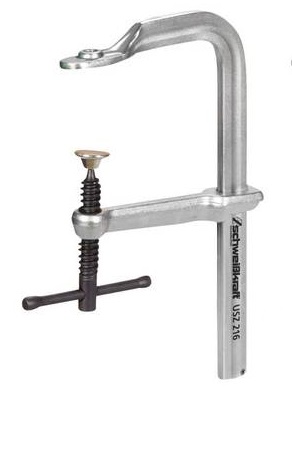 Ścisk śrubowy ślusarski stalowy USZ 216 Schweisskraft