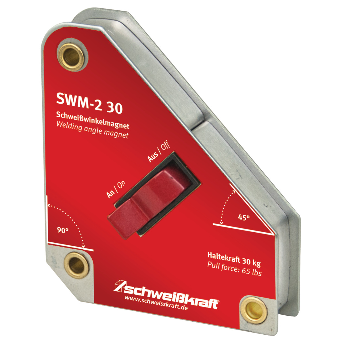 Magnetyczny kątownik spawalniczy SWM-2 30 o kącie 45/90° Schwiesskraft