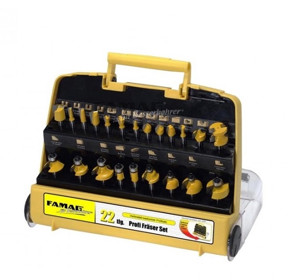 Frezy do drewna 22 szt. kod 3383.822 FAMAG