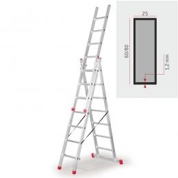 Drabina wielofunkcyjna 3-elementowa ze stabilizatorem AK300.3 Faraone